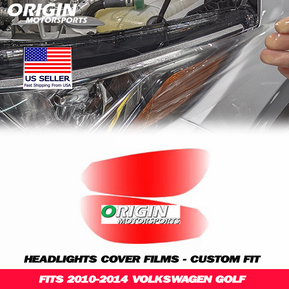 2010-2014 Volkswagen GOLF Precut Headlight PPF Clear Paint Protection Film Kit 2010-2014 Volkswagen GOLF Precut Headlight PPF Clear Paint Protection Film Kit