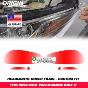 2012-2013 Volkswagen GOLF R Precut Headlight PPF Clear Paint Protection Film Kit 2012-2013 Volkswagen GOLF R Precut Headlight PPF Clear Paint Protection Film Kit
