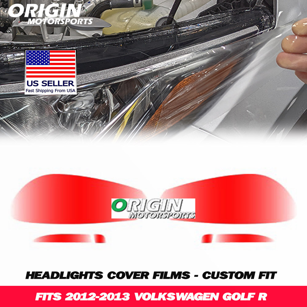2012-2013 Volkswagen GOLF R Precut Headlight PPF Clear Paint Protection Film Kit 2012-2013 Volkswagen GOLF R Precut Headlight PPF Clear Paint Protection Film Kit