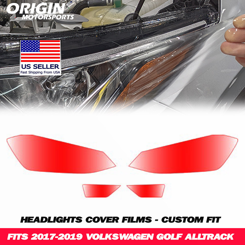 2017-2019 Volkswagen GOLF ALLTRACK Precut Headlight PPF Clear Paint Protection Film Kit