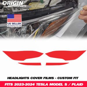 2023-2024 TESLA MODEL S Precut Headlight PPF Clear Paint Protection Film Kit 2023-2024 TESLA MODEL S Precut Headlight PPF Clear Paint Protection Film Kit