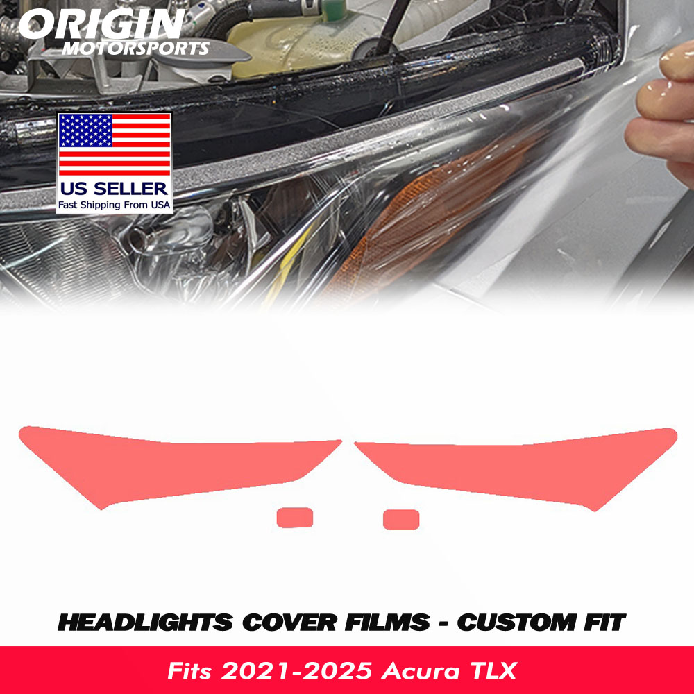 2021-2025 Acura TLX Precut Headlight PPF Clear Paint Protection Film Kit 2021-2025 Acura TLX Precut Headlight PPF Clear Paint Protection Film Kit