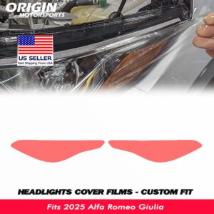 2025-2026 Alfa Romeo Giulia Precut Headlight PPF Clear Paint Protection Film Kit 2025-2026 Alfa Romeo Giulia Precut Headlight PPF Clear Paint Protection Film Kit