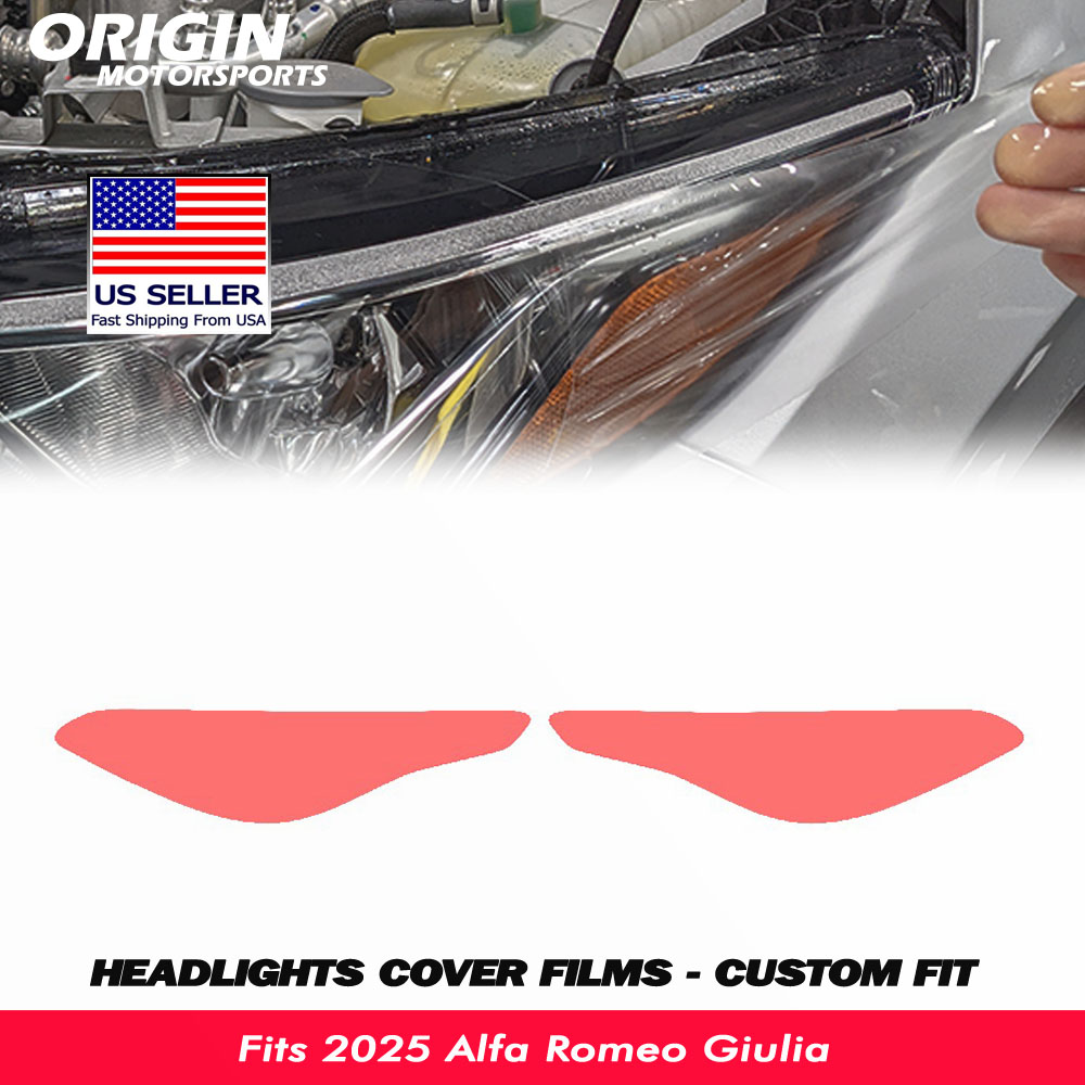 2025-2026 Alfa Romeo Giulia Precut Headlight PPF Clear Paint Protection Film Kit 2025-2026 Alfa Romeo Giulia Precut Headlight PPF Clear Paint Protection Film Kit