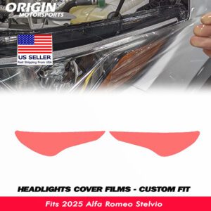 2025-2026 Alfa Romeo Stelvio Precut Headlight PPF Clear Paint Protection Film Kit 2025-2026 Alfa Romeo Stelvio Precut Headlight PPF Clear Paint Protection Film Kit