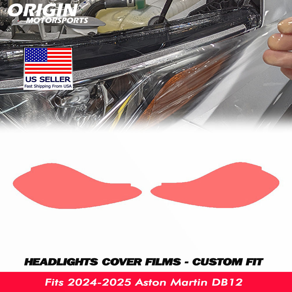 2024-2025 Aston Martin DB12 Precut Headlight PPF Clear Paint Protection Film Kit 2024-2025 Aston Martin DB12 Precut Headlight PPF Clear Paint Protection Film Kit