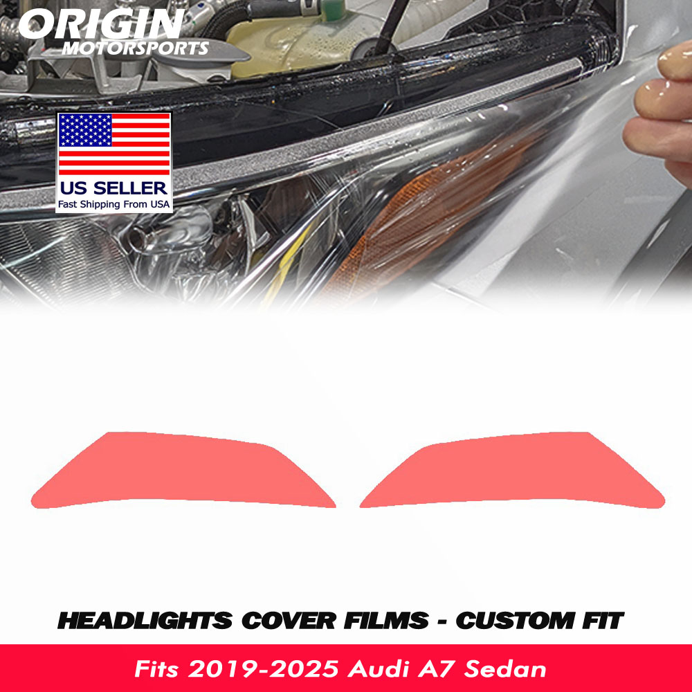 2019-2025 Audi A7 Sedan Precut Headlight PPF Clear Paint Protection Film Kit 2019-2025 Audi A7 Sedan Precut Headlight PPF Clear Paint Protection Film Kit