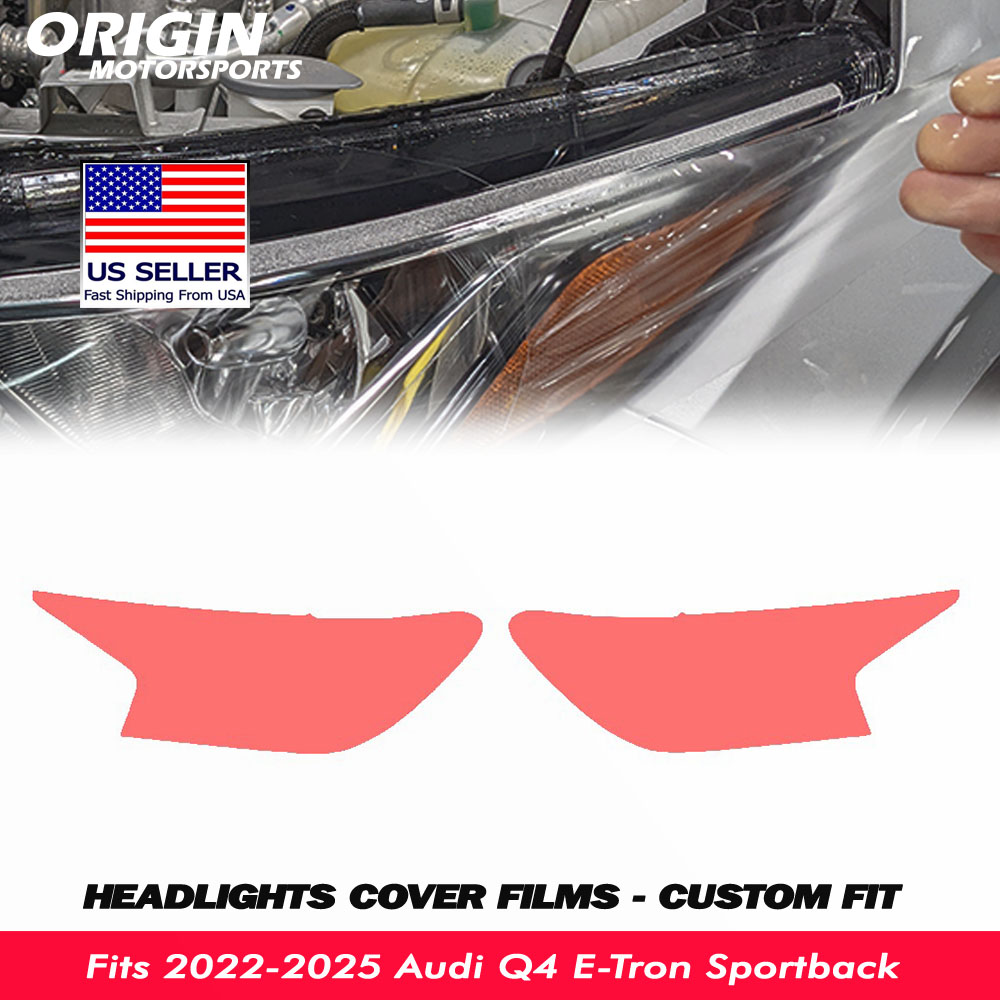 2022-2025 Audi Q4 E-Tron Sportback Precut Headlight PPF Clear Paint Protection Film Kit 2022-2025 Audi Q4 E-Tron Sportback Precut Headlight PPF Clear Paint Protection Film Kit