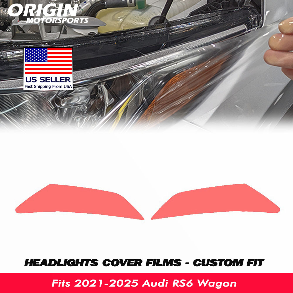 2021-2025 Audi RS6 Wagon Precut Headlight PPF Clear Paint Protection Film Kit 2021-2025 Audi RS6 Wagon Precut Headlight PPF Clear Paint Protection Film Kit