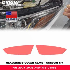 2021-2025 Audi RS5 Coupe Precut Headlight PPF Clear Paint Protection Film Kit 2021-2025 Audi RS5 Coupe Precut Headlight PPF Clear Paint Protection Film Kit