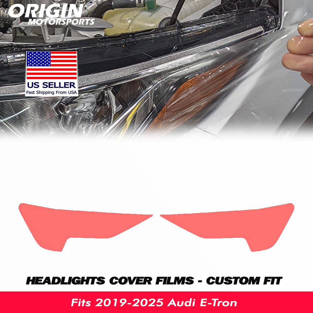 2019-2025 Audi E-Tron Precut Headlight PPF Clear Paint Protection Film Kit 2019-2025 Audi E-Tron Precut Headlight PPF Clear Paint Protection Film Kit