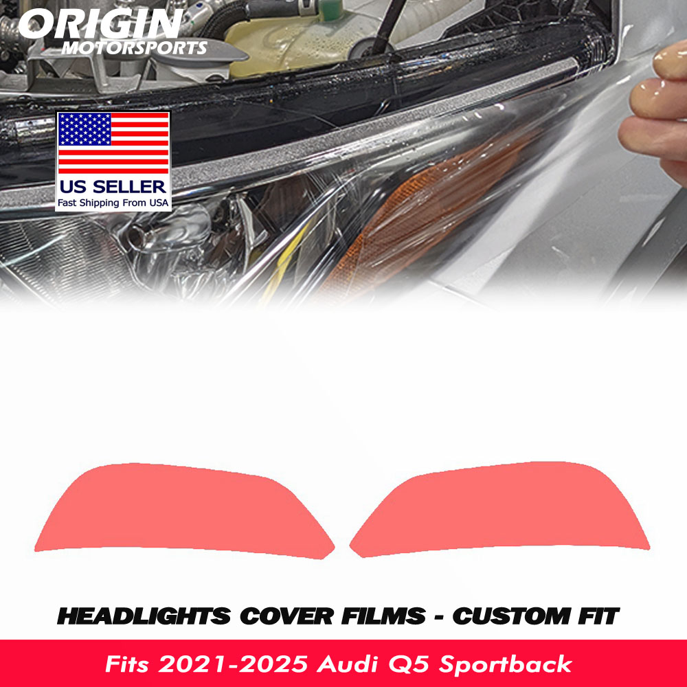 2021-2025 Audi Q5 Sportback Precut Headlight PPF Clear Paint Protection Film Kit 2021-2025 Audi Q5 Sportback Precut Headlight PPF Clear Paint Protection Film Kit