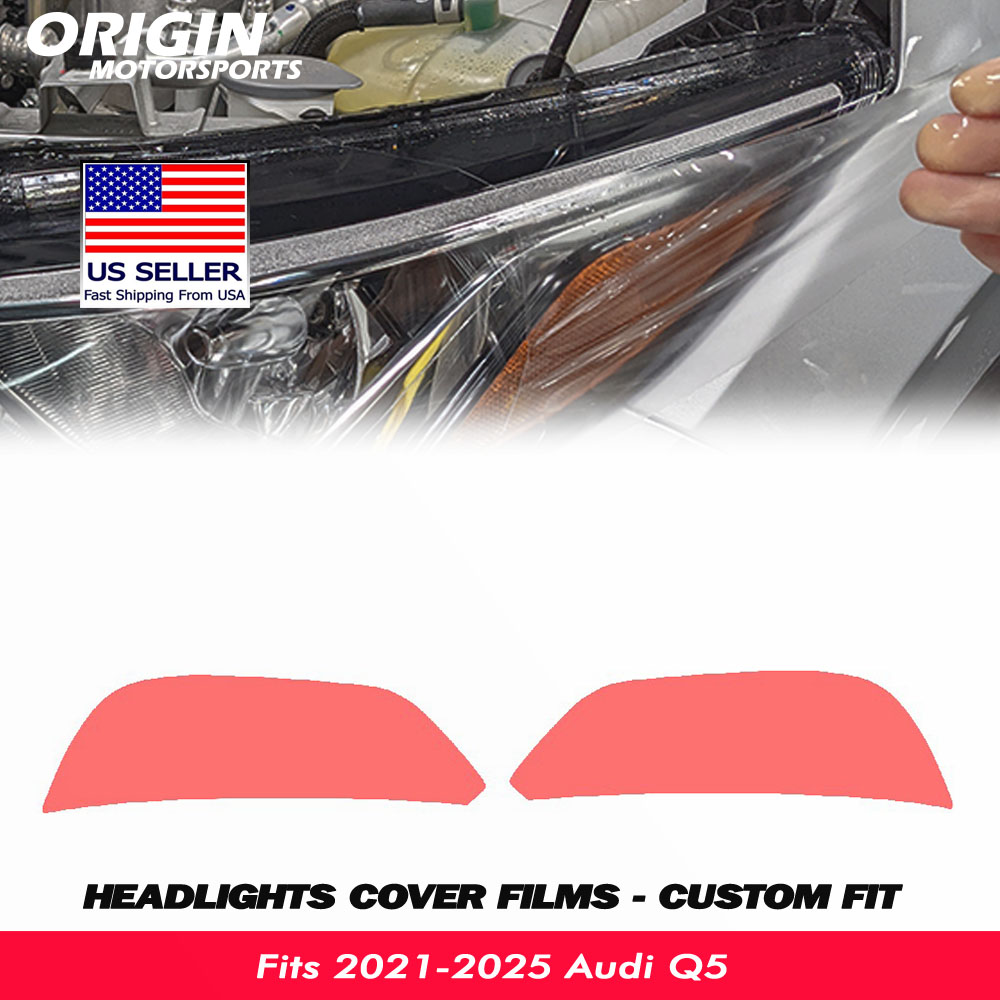 2021-2025 Audi Q5 Precut Headlight PPF Clear Paint Protection Film Kit 2021-2025 Audi Q5 Precut Headlight PPF Clear Paint Protection Film Kit