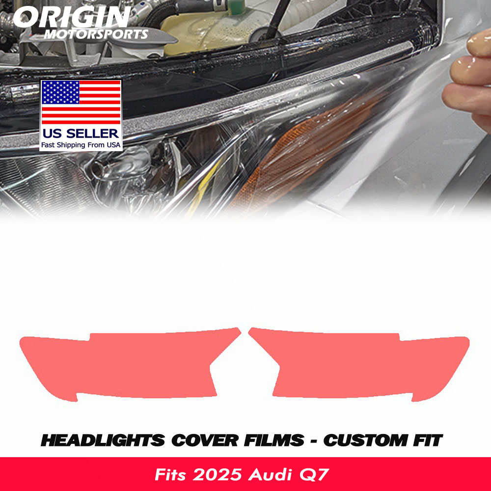 2025-2026 Audi Q7 Precut Headlight PPF Clear Paint Protection Film Kit 2025-2026 Audi Q7 Precut Headlight PPF Clear Paint Protection Film Kit