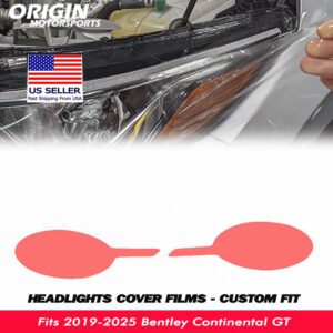 2019-2025 Bentley Continental GT Precut Headlight PPF Clear Paint Protection Film Kit 2019-2025 Bentley Continental GT Precut Headlight PPF Clear Paint Protection Film Kit
