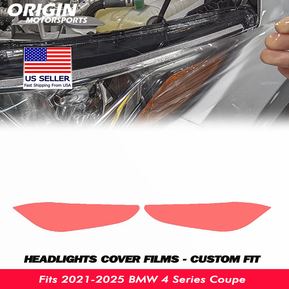 2021-2025 BMW 4 Series Coupe Precut Headlight PPF Clear Paint Protection Film Kit 2021-2025 BMW 4 Series Coupe Precut Headlight PPF Clear Paint Protection Film Kit