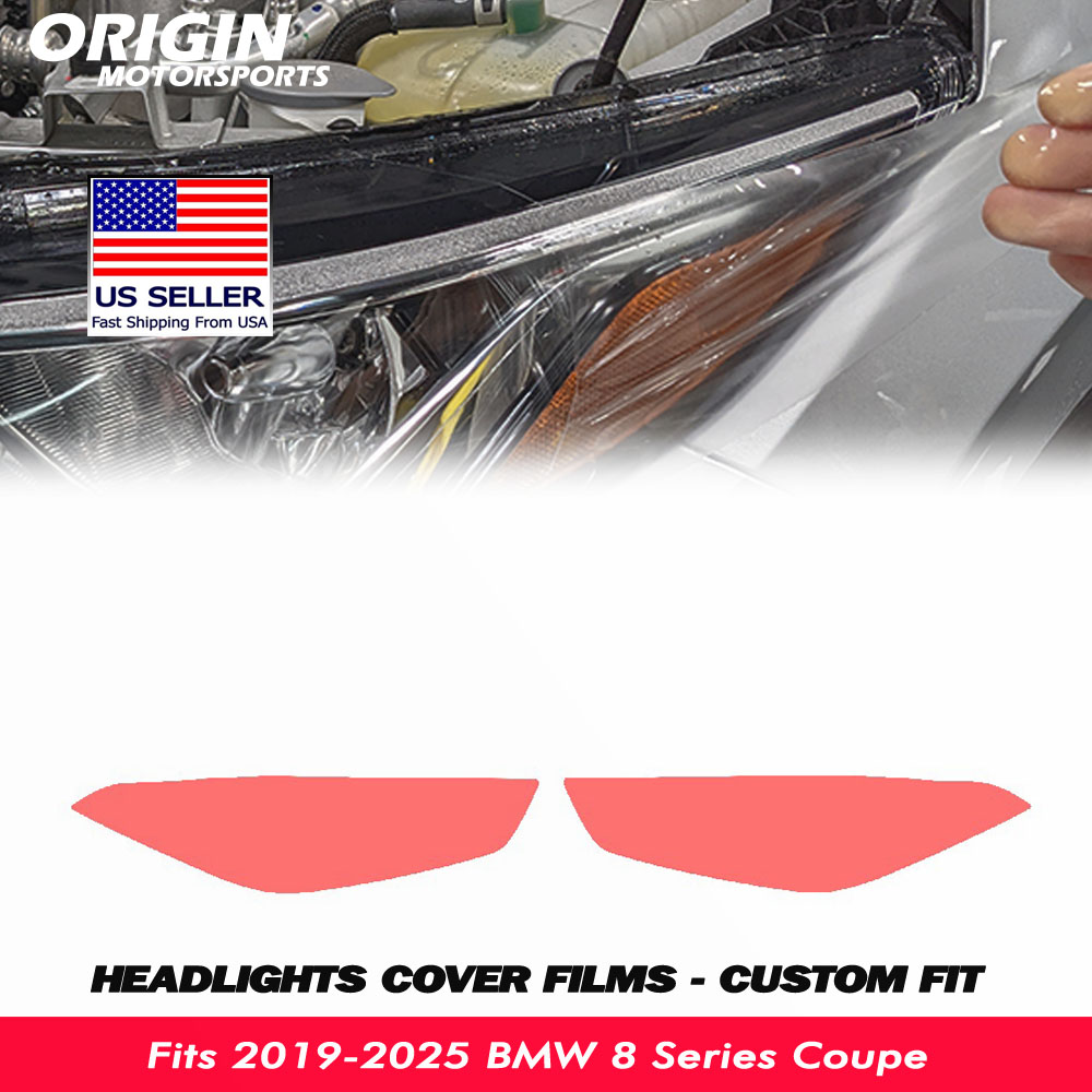 2019-2025 BMW 8 Series Coupe Precut Headlight PPF Clear Paint Protection Film Kit 2019-2025 BMW 8 Series Coupe Precut Headlight PPF Clear Paint Protection Film Kit