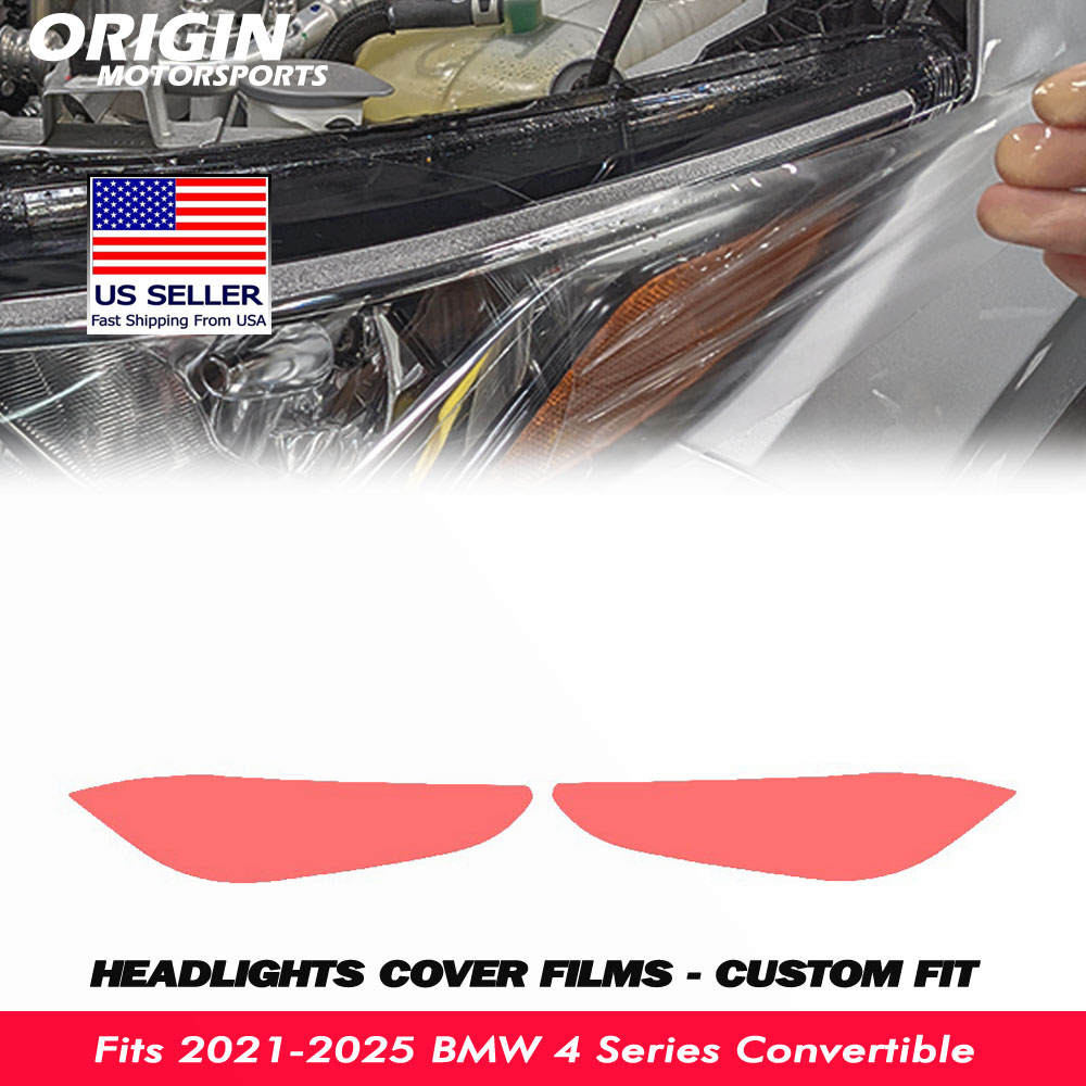 2021-2025 BMW 4 Series Convertible Precut Headlight PPF Clear Paint Protection Film Kit 2021-2025 BMW 4 Series Convertible Precut Headlight PPF Clear Paint Protection Film Kit