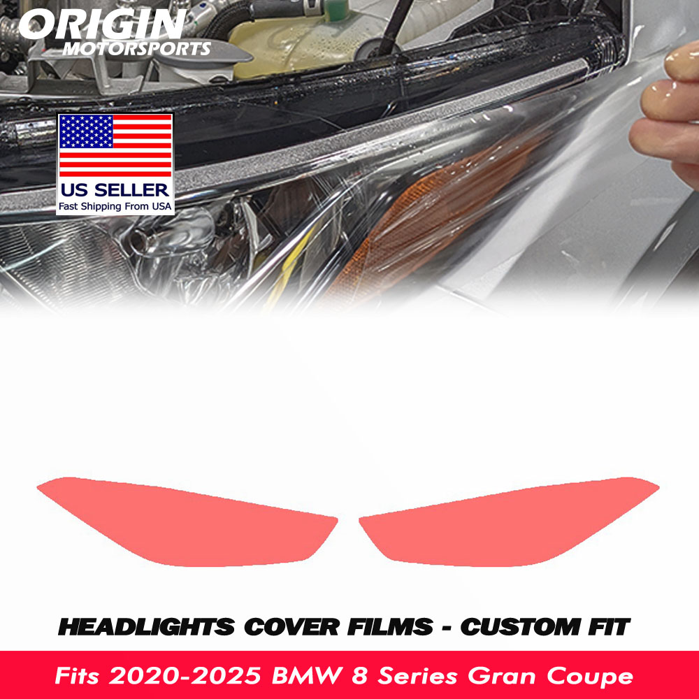 2020-2025 BMW 8 Series Gran Coupe Precut Headlight PPF Clear Paint Protection Film Kit 2020-2025 BMW 8 Series Gran Coupe Precut Headlight PPF Clear Paint Protection Film Kit