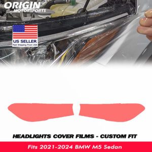 2021-2024 BMW M5 Sedan Precut Headlight PPF Clear Paint Protection Film Kit 2021-2024 BMW M5 Sedan Precut Headlight PPF Clear Paint Protection Film Kit