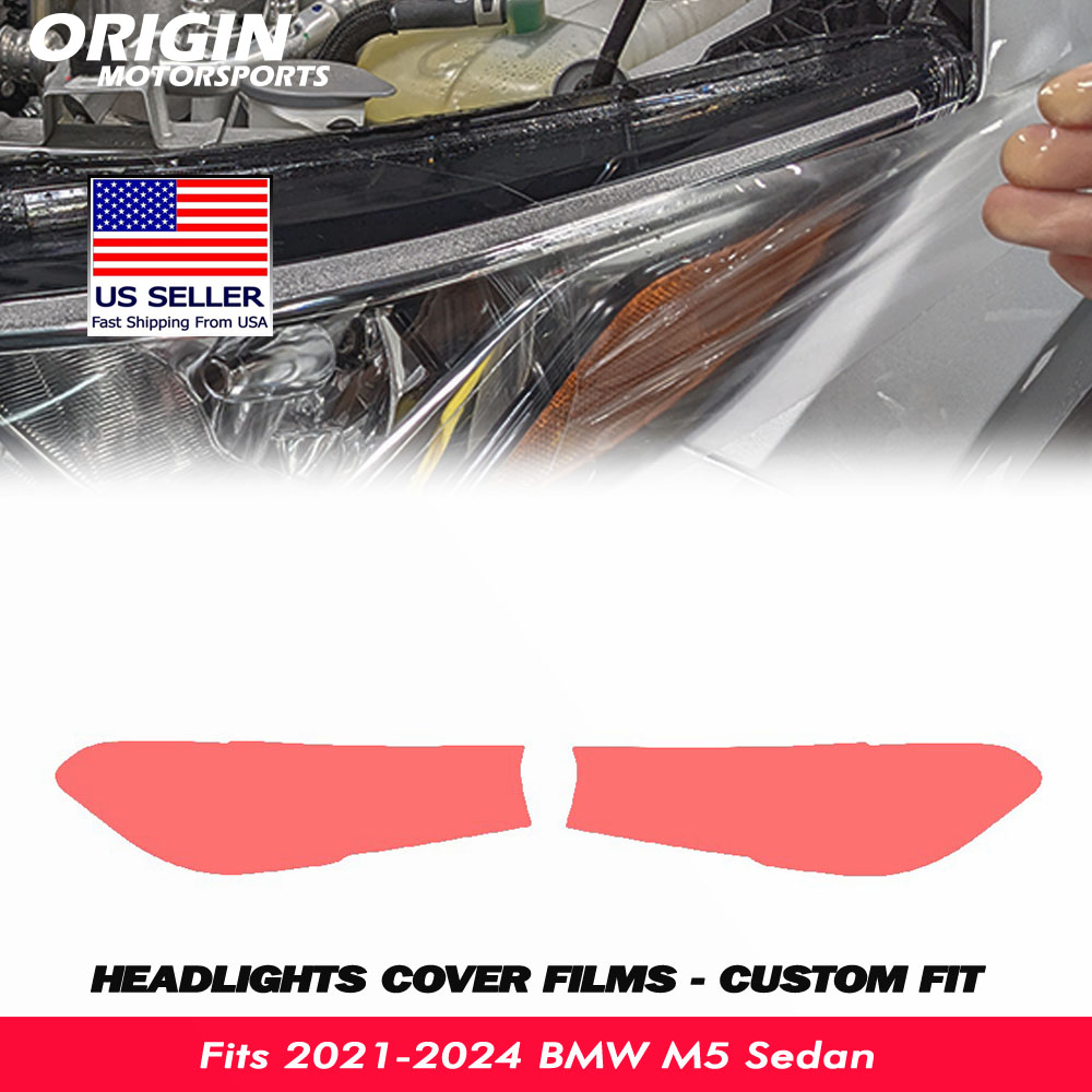 2021-2024 BMW M5 Sedan Precut Headlight PPF Clear Paint Protection Film Kit 2021-2024 BMW M5 Sedan Precut Headlight PPF Clear Paint Protection Film Kit