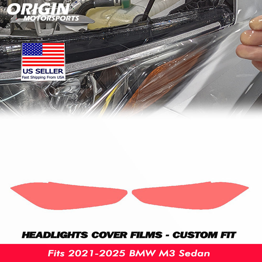 2021-2025 BMW M3 Sedan Precut Headlight PPF Clear Paint Protection Film Kit 2021-2025 BMW M3 Sedan Precut Headlight PPF Clear Paint Protection Film Kit