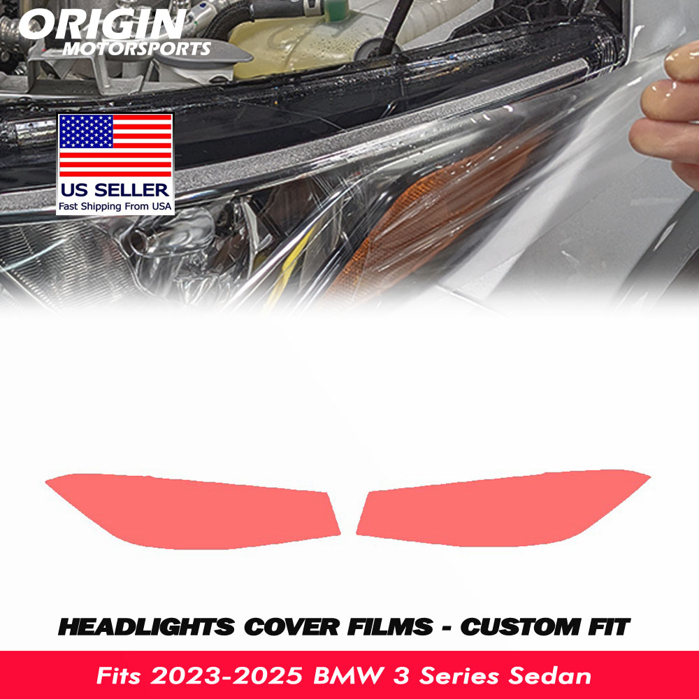 2023-2025 BMW 3 Series Sedan Precut Headlight PPF Clear Paint Protection Film Kit 2023-2025 BMW 3 Series Sedan Precut Headlight PPF Clear Paint Protection Film Kit