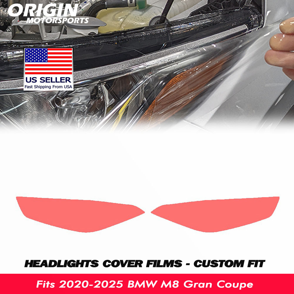 2020-2025 BMW M8 Gran Coupe Precut Headlight PPF Clear Paint Protection Film Kit 2020-2025 BMW M8 Gran Coupe Precut Headlight PPF Clear Paint Protection Film Kit