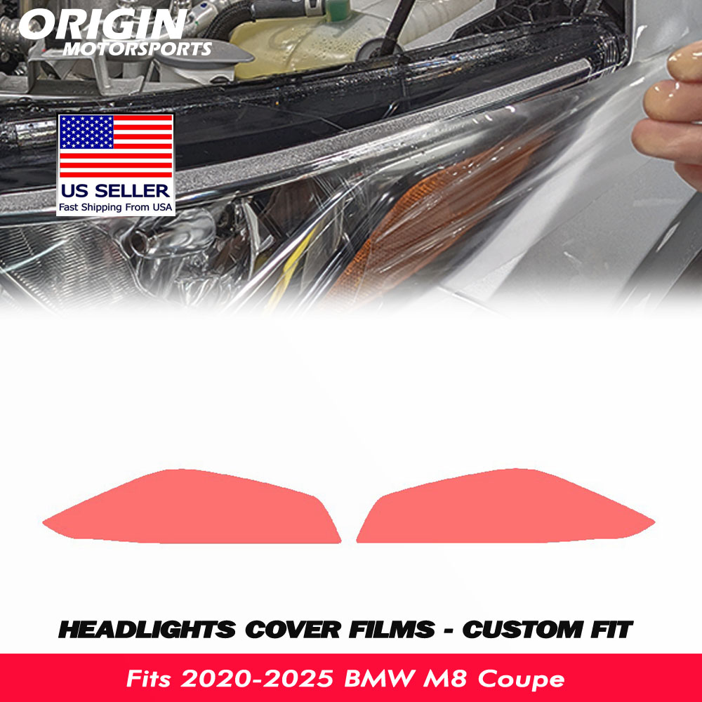 2020-2025 BMW M8 Coupe Precut Headlight PPF Clear Paint Protection Film Kit