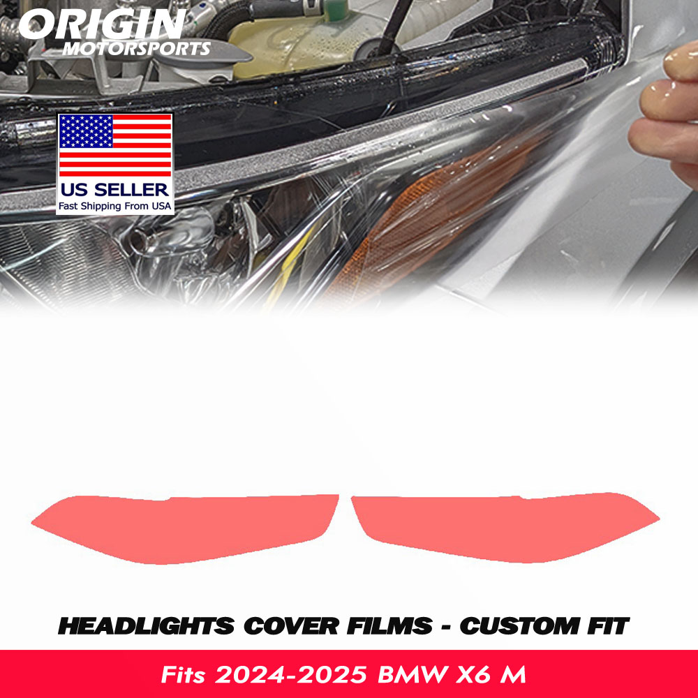 2024-2025 BMW X6 M Precut Headlight PPF Clear Paint Protection Film Kit 2024-2025 BMW X6 M Precut Headlight PPF Clear Paint Protection Film Kit