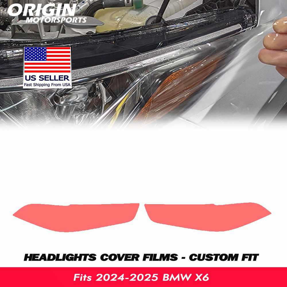 2024-2025 BMW X6 Precut Headlight PPF Clear Paint Protection Film Kit 2024-2025 BMW X6 Precut Headlight PPF Clear Paint Protection Film Kit