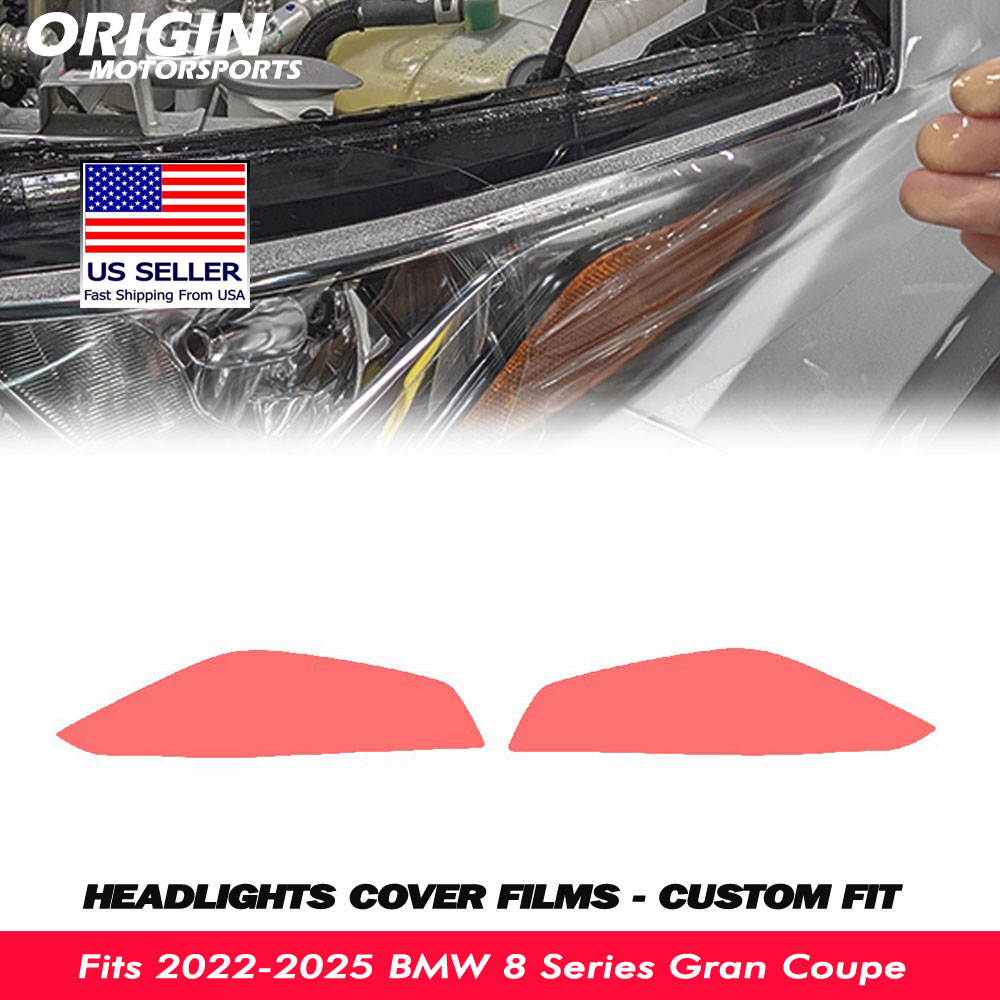 2022-2025 BMW 8 Series Gran Coupe Precut Headlight PPF Clear Paint Protection Film Kit