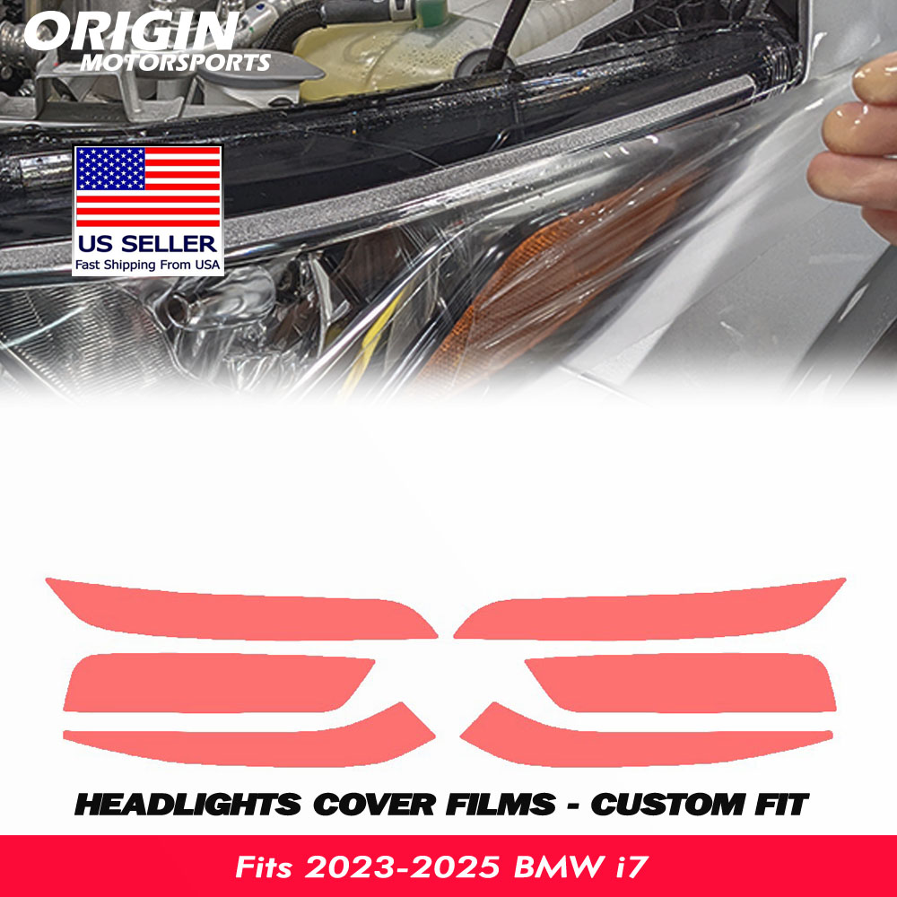 2023-2025 BMW i7 Precut Headlight PPF Clear Paint Protection Film Kit
