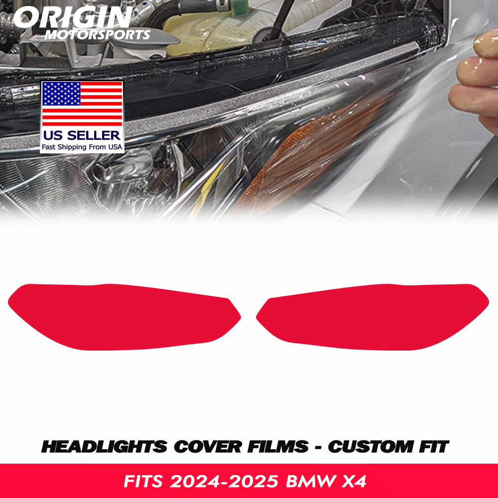 2024-2025 BMW X4 Precut Headlight PPF Clear Paint Protection Film Kit 2024-2025 BMW X4 Precut Headlight PPF Clear Paint Protection Film Kit
