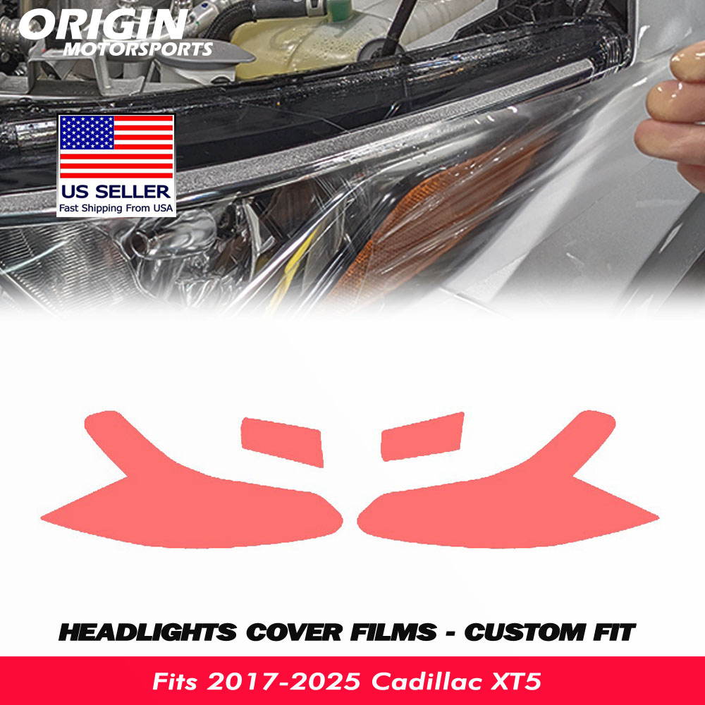 2017-2025 Cadillac XT5 Precut Headlight PPF Clear Paint Protection Film Kit 2017-2025 Cadillac XT5 Precut Headlight PPF Clear Paint Protection Film Kit
