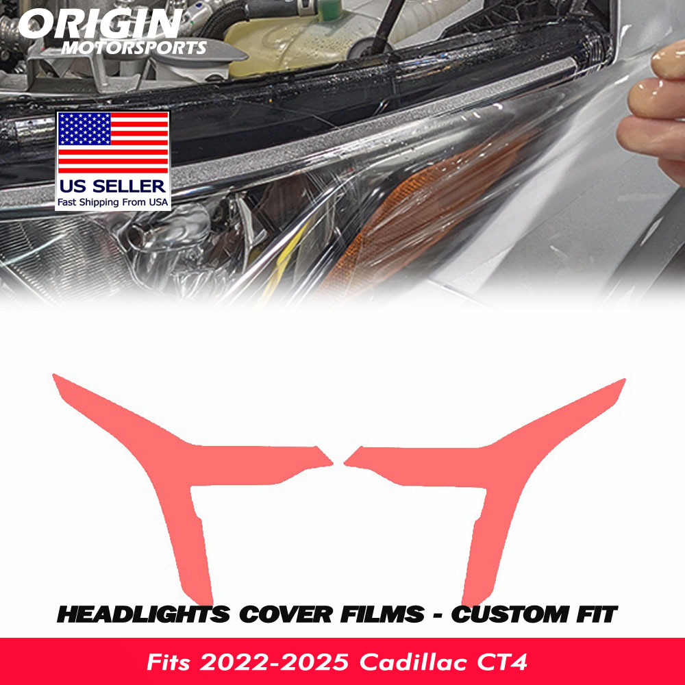 2022-2025 Cadillac CT4 Precut Headlight PPF Clear Paint Protection Film Kit 2022-2025 Cadillac CT4 Precut Headlight PPF Clear Paint Protection Film Kit