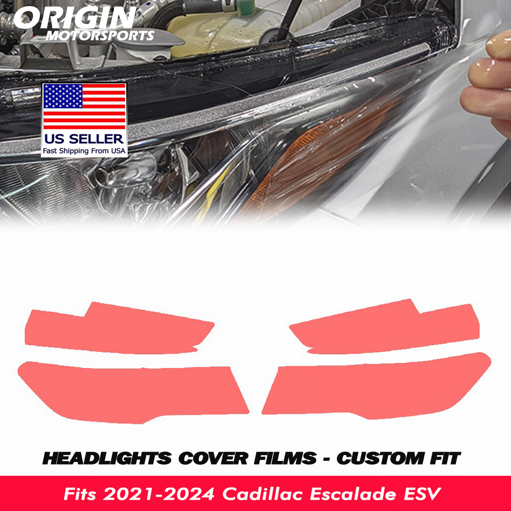 2021-2024 Cadillac Escalade ESV Precut Headlight PPF Clear Paint Protection Film Kit 2021-2024 Cadillac Escalade ESV Precut Headlight PPF Clear Paint Protection Film Kit