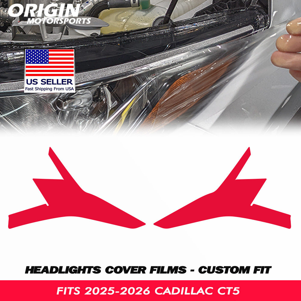 2025-2026 Cadillac CT5 Precut Headlight PPF Clear Paint Protection Film Kit 2025-2026 Cadillac CT5 Precut Headlight PPF Clear Paint Protection Film Kit
