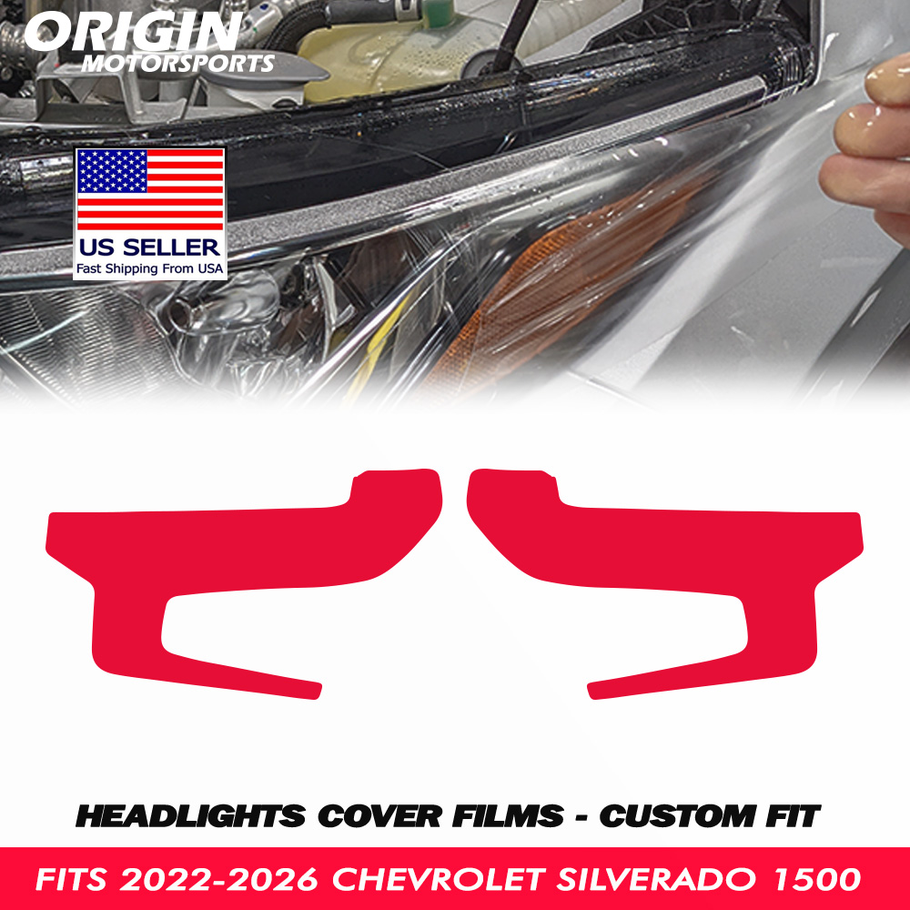 2022-2026 CHEVROLET SILVERADO 1500 Precut Headlight PPF Clear Paint Protection Film Kit 2022-2026 CHEVROLET SILVERADO 1500 Precut Headlight PPF Clear Paint Protection Film Kit