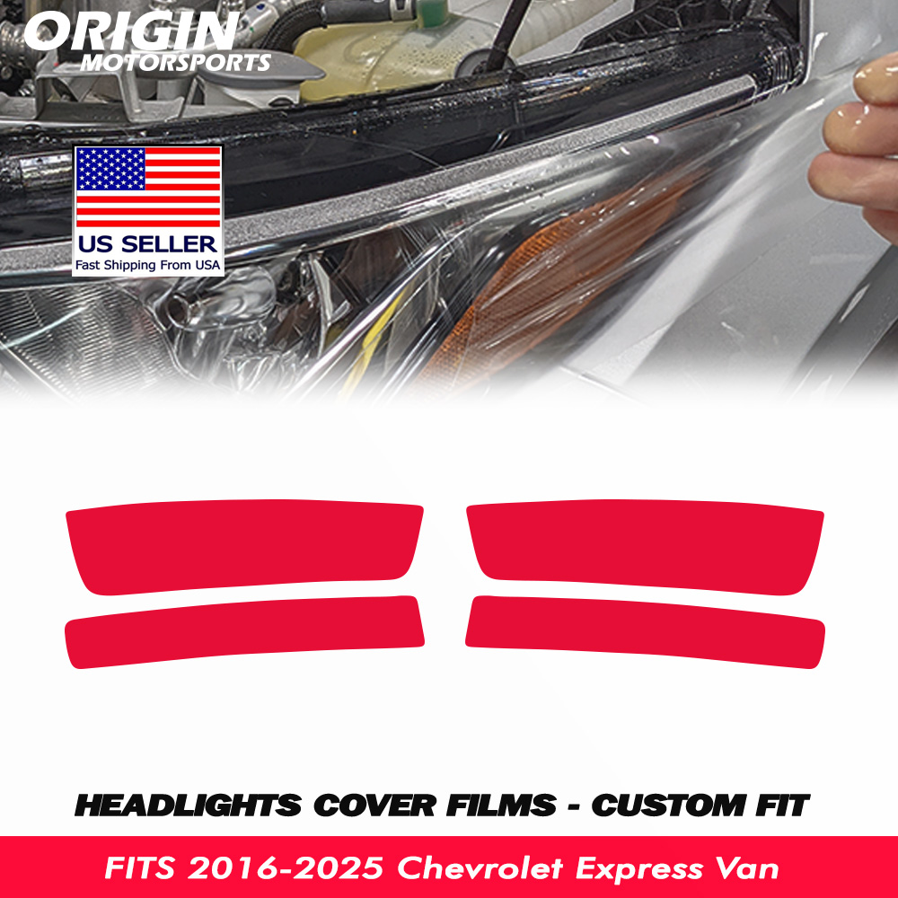 2016-2025 Chevrolet Express Van Precut Headlight PPF Clear Paint Protection Film Kit 2016-2025 Chevrolet Express Van Precut Headlight PPF Clear Paint Protection Film Kit